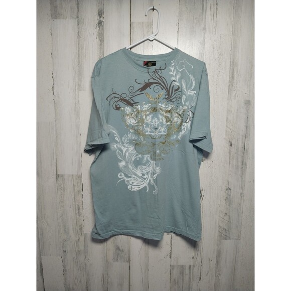 Vintage Phat Farm Classics Hip Hop Street 90s Light Blue Men's Tshirt size 2XL - Picture 1 of 6